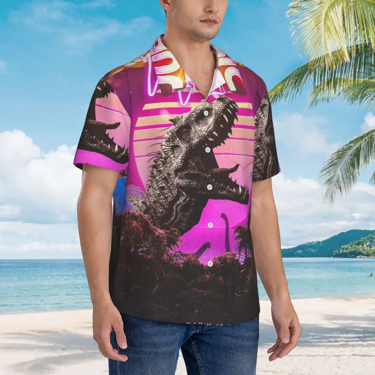 New Jurassic World Dinosaur Hawaiian Shirts Casual Men Short Sleeve Shirt for Summer Beach Men's Button Tops
New Jurassic World Dinosaur Hawaiian Shirts Casual Men Short Sleeve Shirt for Summer Beach Men's Button Tops