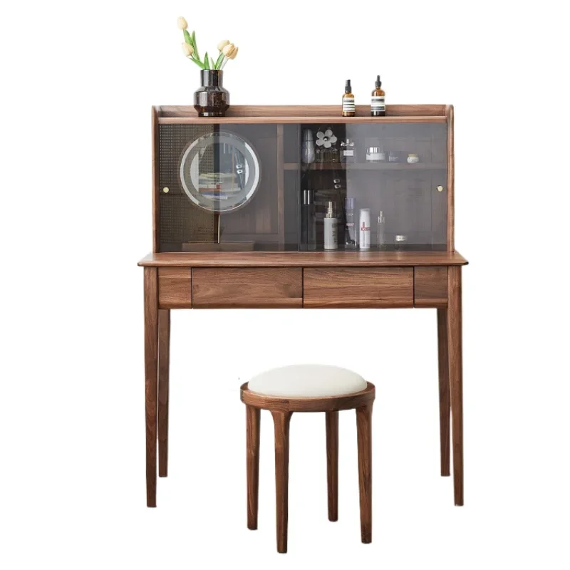 ~Solid wood dresser, black walnut makeup table, modern simple desk, Nordic small apartment makeup table
~Solid wood dresser, black walnut makeup table, modern simple desk, Nordic small apartment makeup table