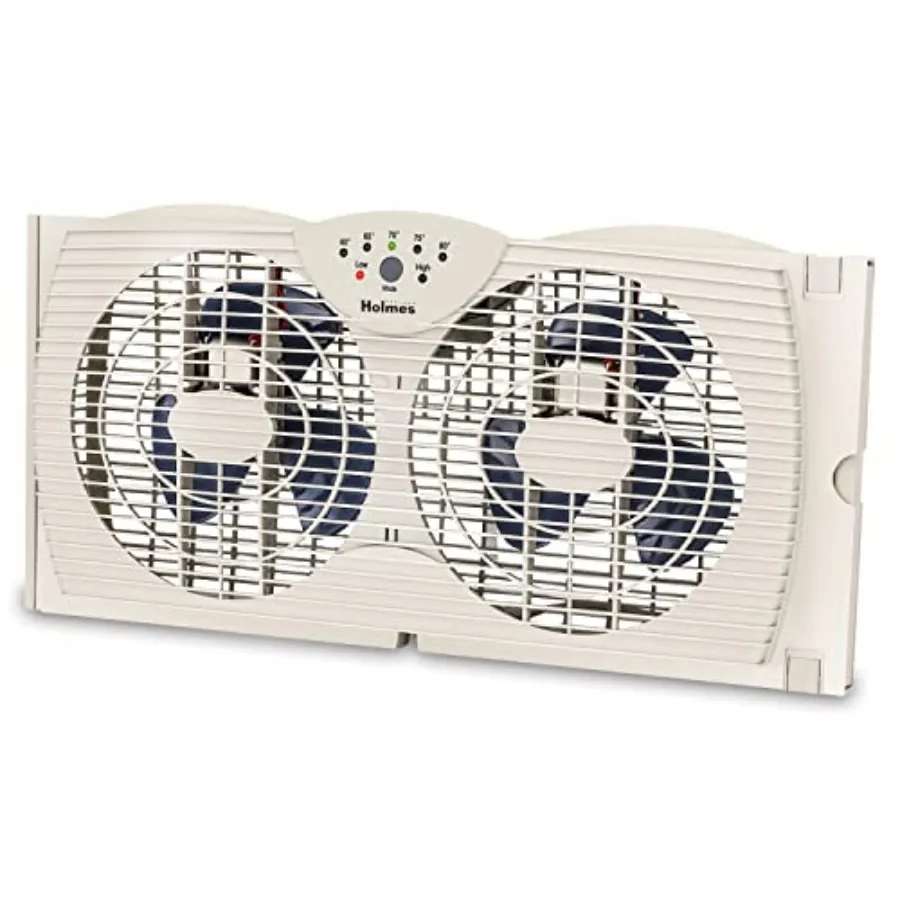 Dual Blade Window Fan with Programmable Thermostat, Dual 3 Blade Fans, 2 Speeds, Expandable Side Panel with Additional Extender
Dual Blade Window Fan with Programmable Thermostat, Dual 3 Blade Fans, 2 Speeds, Expandable Side Panel with Additional Extender