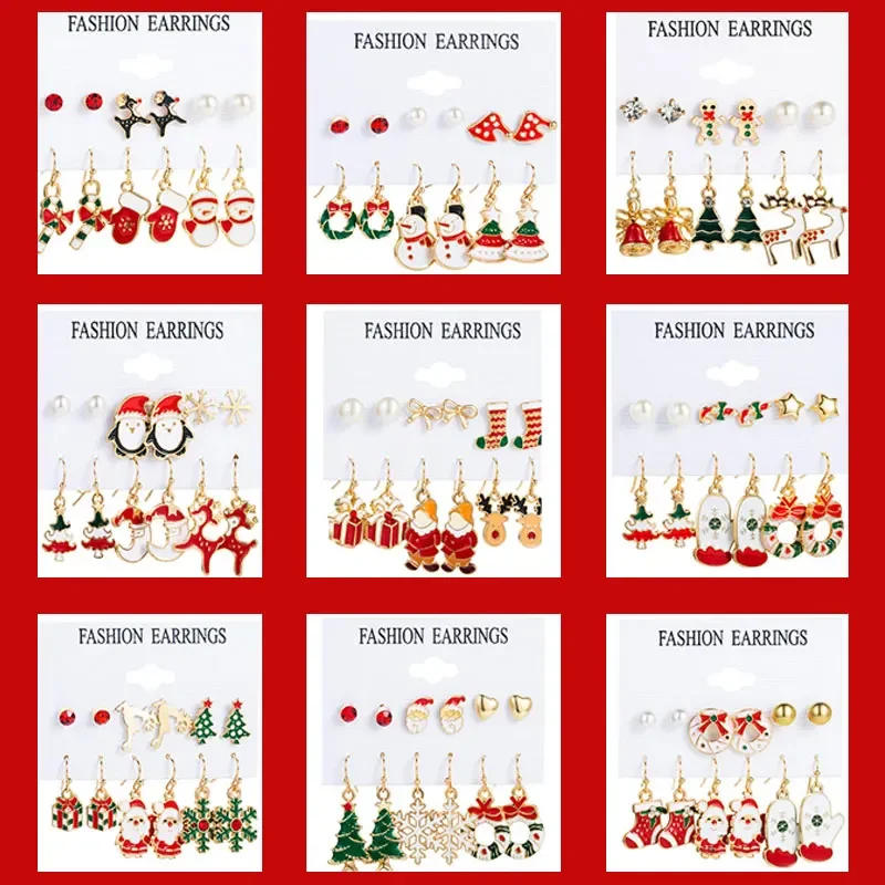 6 Pairs Christmas Drop Earrings Set for Women Metal Cartoon Snowflake Hoop Stud Earring 2023 Creative Jewelry Gift Party
6 Pairs Christmas Drop Earrings Set for Women Metal Cartoon Snowflake Hoop Stud Earring 2023 Creative Jewelry Gift Party
