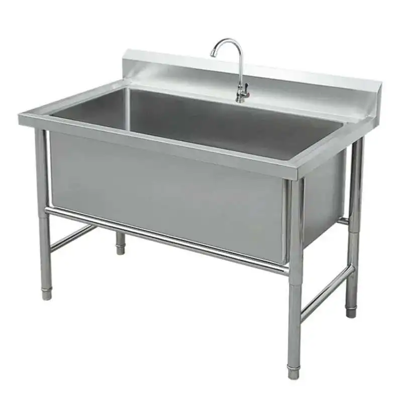 Commercial Stainless Steel Kitchen Sinks Single Washing Sink Kitchen Accessories Thicken Deepen Large Sink for Restaurant Floor
Commercial Stainless Steel Kitchen Sinks Single Washing Sink Kitchen Accessories Thicken Deepen Large Sink for Restaurant Floor