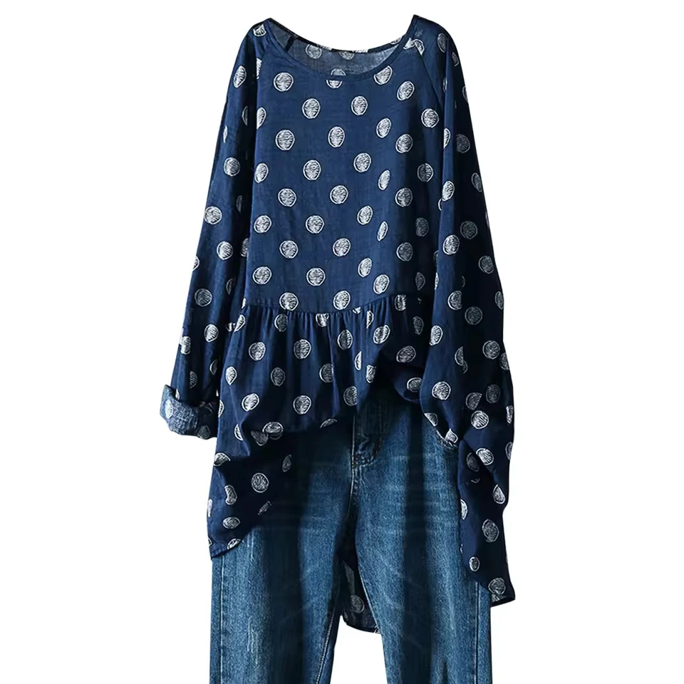 Button Down Shirts For Women Women'S Round Neck Print Loose Casual Long Sleeved T Shirt Tops Tops For Woman
Button Down Shirts For Women Women'S Round Neck Print Loose Casual Long Sleeved T Shirt Tops Tops For Woman