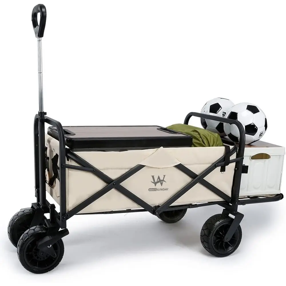 Folding Garden Utility Wagon with 8 Wheels, Bearing, and Brake for Outdoor Adventures
Folding Garden Utility Wagon with 8 Wheels, Bearing, and Brake for Outdoor Adventures