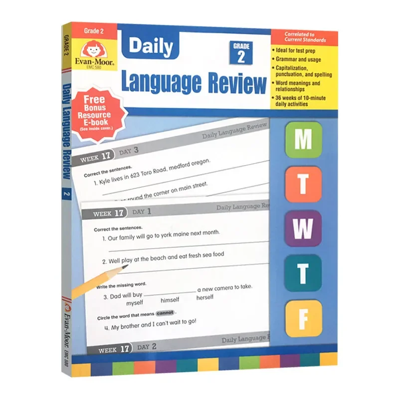 Evan-Moor Daily Language Review, Grade 2 TE Workbook,aged 6 7 8 9, English book 9781557996565 
Evan-Moor Daily Language Review, Grade 2 TE Workbook,aged 6 7 8 9, English book 9781557996565