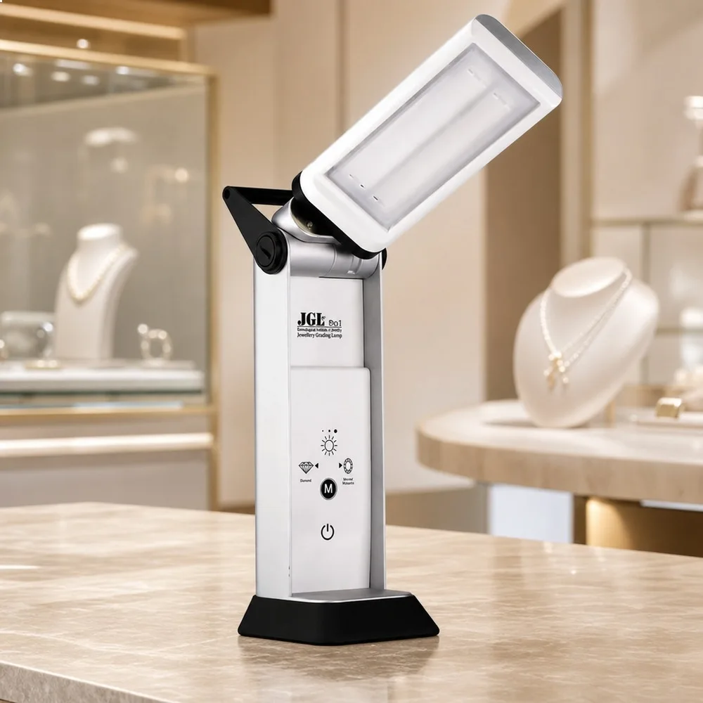 JGL Pro 5V Portable Type-C Jewelry Grading Lamp Dual Mode 5000K 6500K LED Light for Gemologist Diamond Gemstone Evaluation
JGL Pro 5V Portable Type-C Jewelry Grading Lamp Dual Mode 5000K 6500K LED Light for Gemologist Diamond Gemstone Evaluation