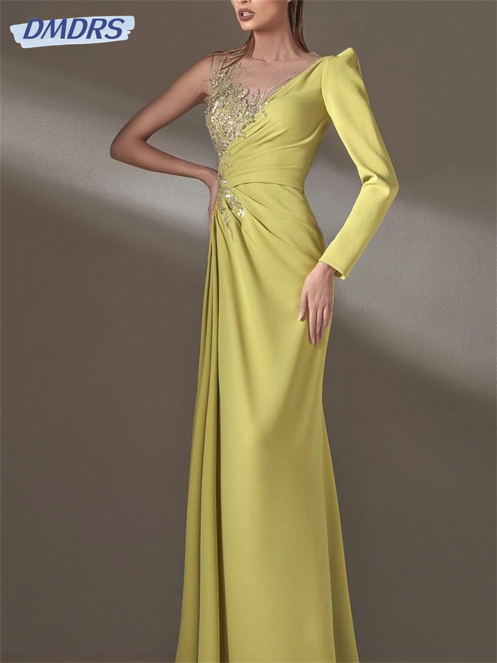 Elegant One Shoulder Sleeve A-Line Evening Dress Charming Beaded Prom Dress 2024 Stylish Floor Length Bride Gown Vestidos De Nov
Elegant One Shoulder Sleeve A-Line Evening Dress Charming Beaded Prom Dress 2024 Stylish Floor Length Bride Gown Vestidos De Nov