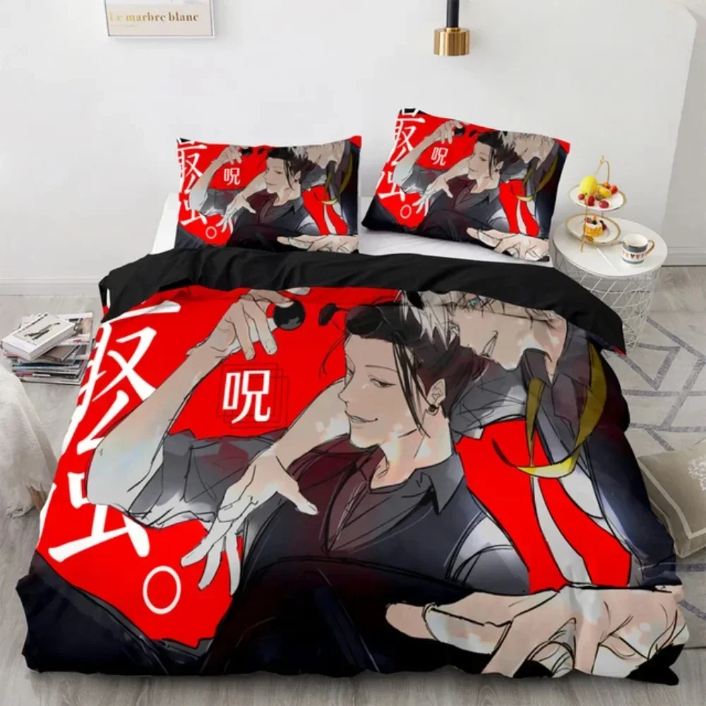 Jujutsu Kaisen Bedding Set Polyester Japan Anime Double Single Full Size Bed Set Aldults Teens Bedroom Fashion Duvet Cover Set
Jujutsu Kaisen Bedding Set Polyester Japan Anime Double Single Full Size Bed Set Aldults Teens Bedroom Fashion Duvet Cover Set