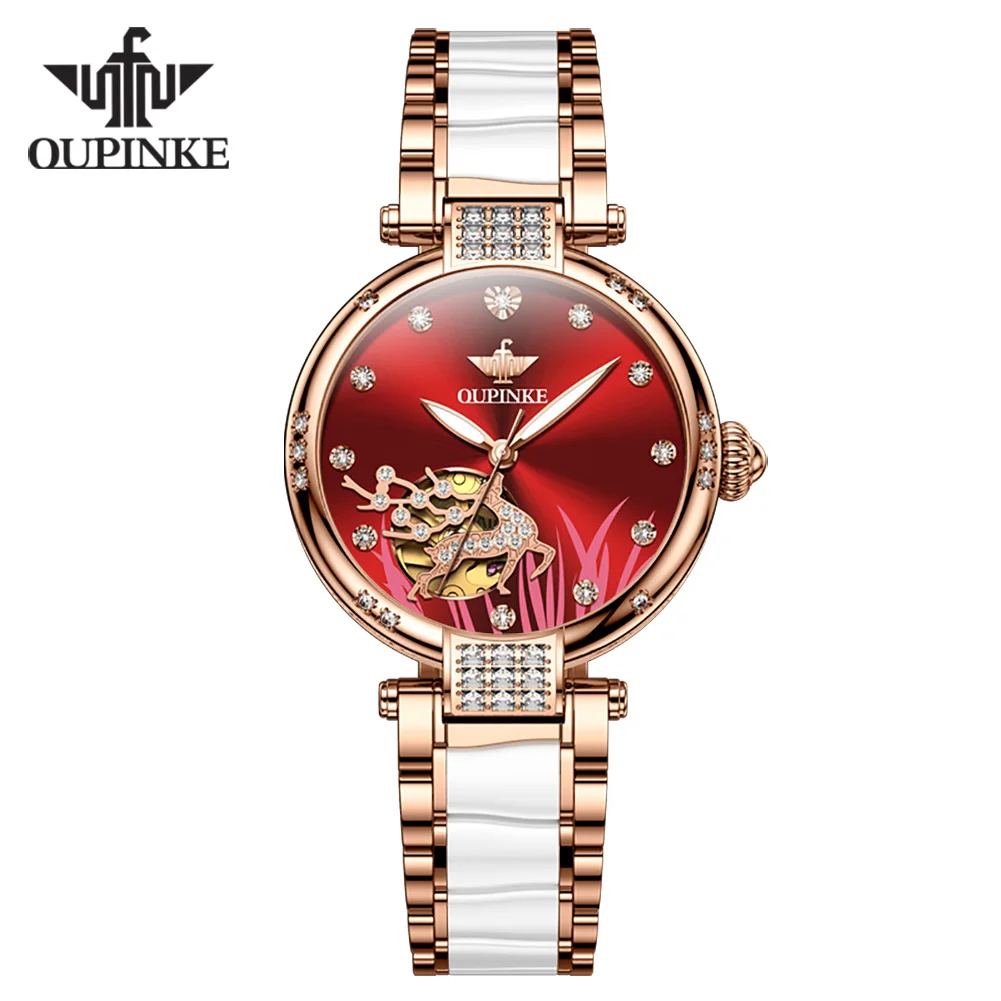 OUPINKE 3211 Elegant Ladies' Watch Skeleton Diamond Deer Fashion Automatic Mechanical Watch
OUPINKE 3211 Elegant Ladies' Watch Skeleton Diamond Deer Fashion Automatic Mechanical Watch
