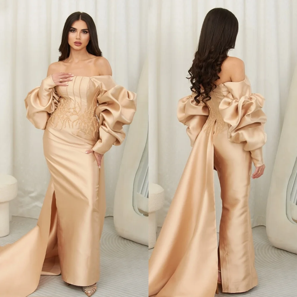 Customized Pastrol Beading Sequined Straight Off-the-shoulder Long Dresses Bespoke Occasion Dresses High Quality Unisex
Customized Pastrol Beading Sequined Straight Off-the-shoulder Long Dresses Bespoke Occasion Dresses High Quality Unisex