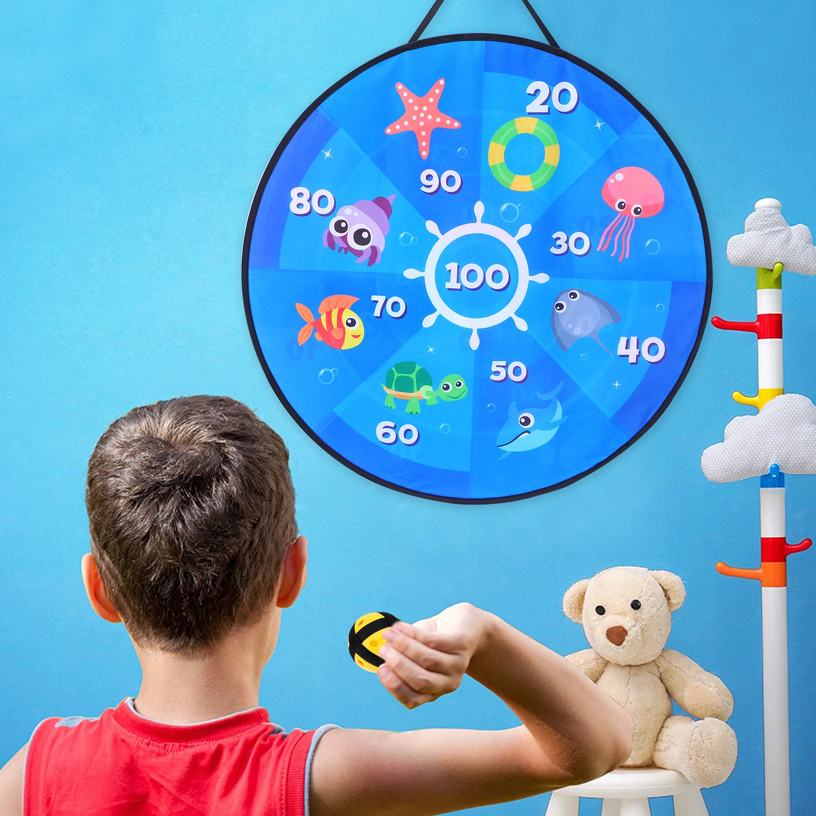 Children's Double-Sided Goo Dart Board, Engaging Toss Game, Develops Hand Strength & Coordination
Children's Double-Sided Goo Dart Board, Engaging Toss Game, Develops Hand Strength & Coordination