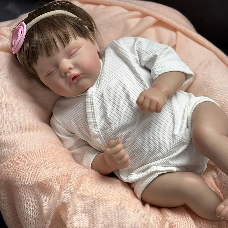 19 inch 48cm Reborn Baby Doll Quinbee Cotton Body Handmade 3D Skin Rooted Hair Visible Veins
19 inch 48cm Reborn Baby Doll Quinbee Cotton Body Handmade 3D Skin Rooted Hair Visible Veins