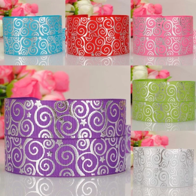 7/8" 22mm Solid Color for Choices Silver Foil Ribbon Printed Foil Grosgrain Ribbons 10/20/50 Yards
7/8" 22mm Solid Color for Choices Silver Foil Ribbon Printed Foil Grosgrain Ribbons 10/20/50 Yards