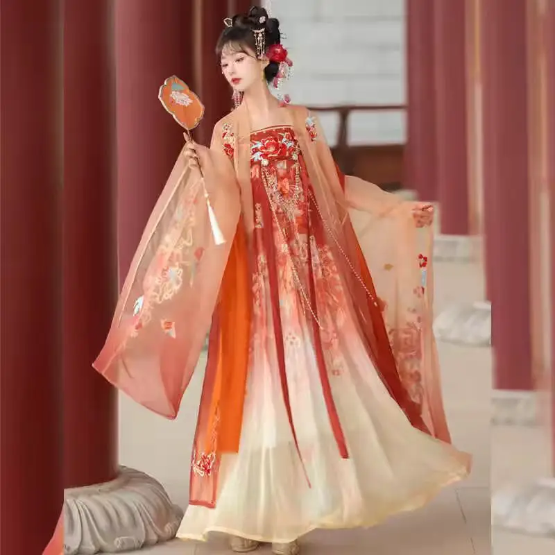 Ancient Chinese Embroidery Hanfu Dress Traditional Ethnic Costumes Robe Vintage Tang Dynasty Women Clothing Cosplay Fairy Dress
Ancient Chinese Embroidery Hanfu Dress Traditional Ethnic Costumes Robe Vintage Tang Dynasty Women Clothing Cosplay Fairy Dress
