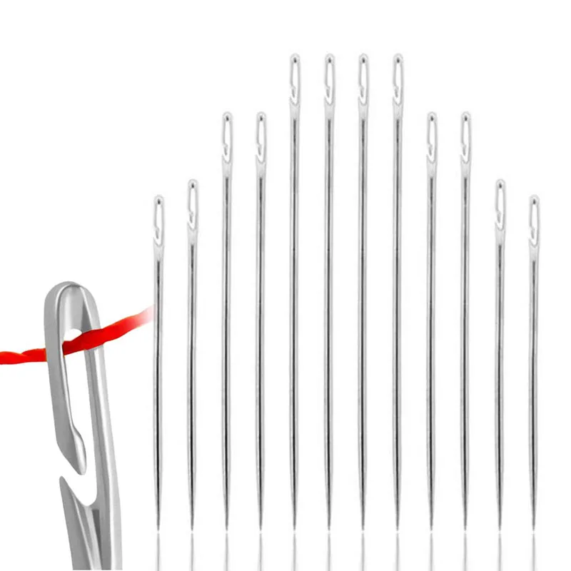 Thick Large Big Eye Sewing Self-Threading Needles DIY Embroidery Hand Sewing Mending Quilt Combination Gold Plated Tail Needle
Thick Large Big Eye Sewing Self-Threading Needles DIY Embroidery Hand Sewing Mending Quilt Combination Gold Plated Tail Needle
