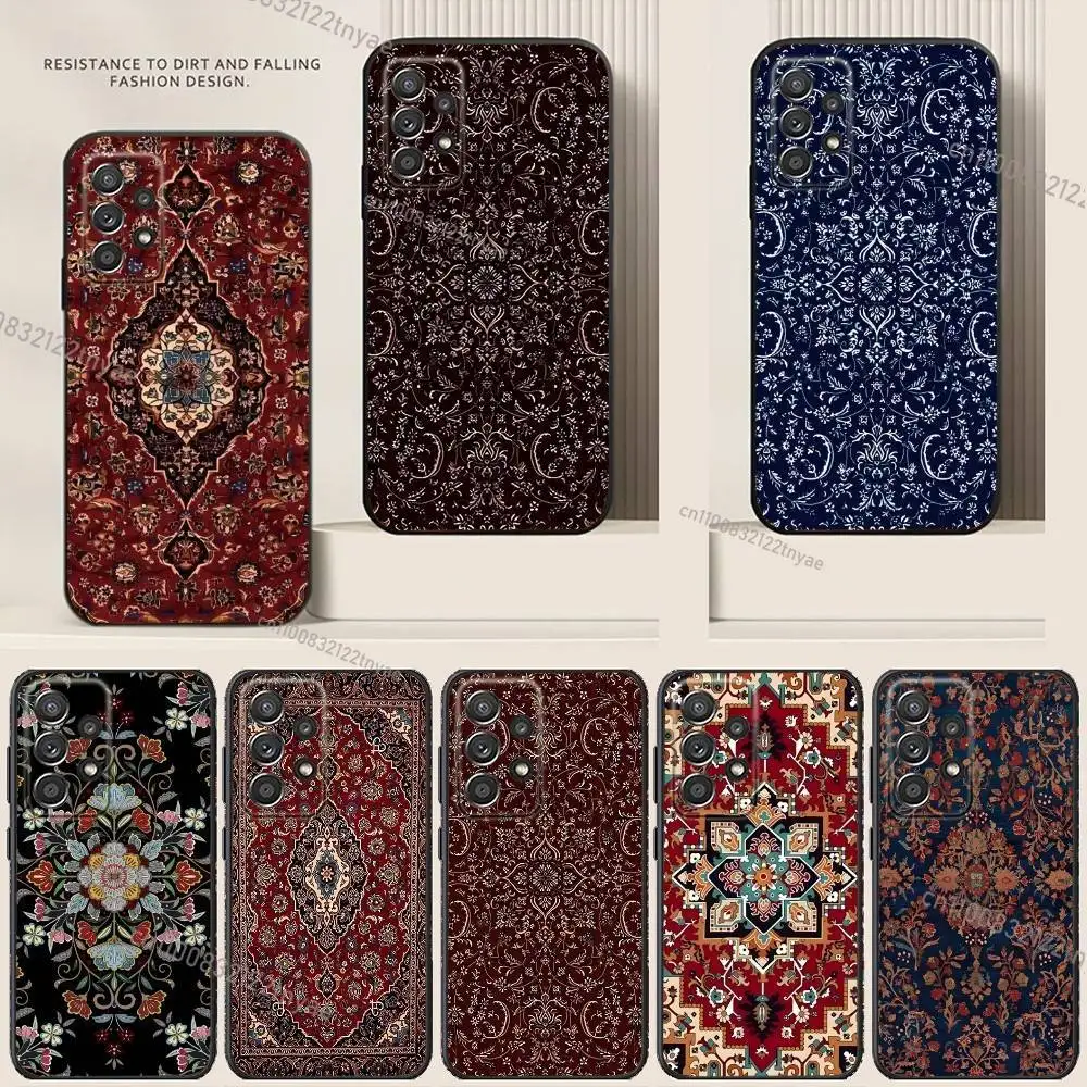 Ins Persian Carpet Floral Pattern Phone Case For Samsung S24,21,22,23,30,Ultra,20,Plus,Note,10,9,Black soft silicone case
Ins Persian Carpet Floral Pattern Phone Case For Samsung S24,21,22,23,30,Ultra,20,Plus,Note,10,9,Black soft silicone case