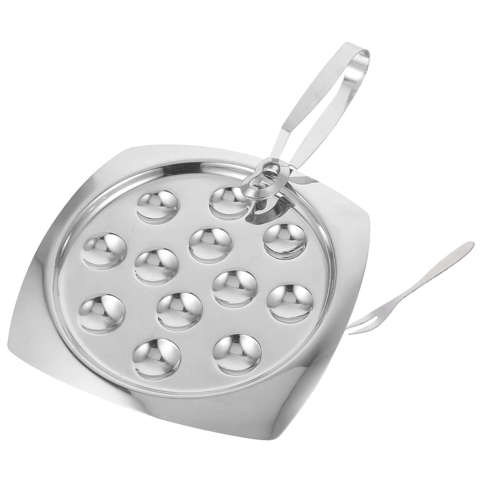 1Set Heavy Duty Stainless Steel Snail Serving Plate with Deep Wells for Escargot Oven to Table Use Family Party Restaurant
1Set Heavy Duty Stainless Steel Snail Serving Plate with Deep Wells for Escargot Oven to Table Use Family Party Restaurant