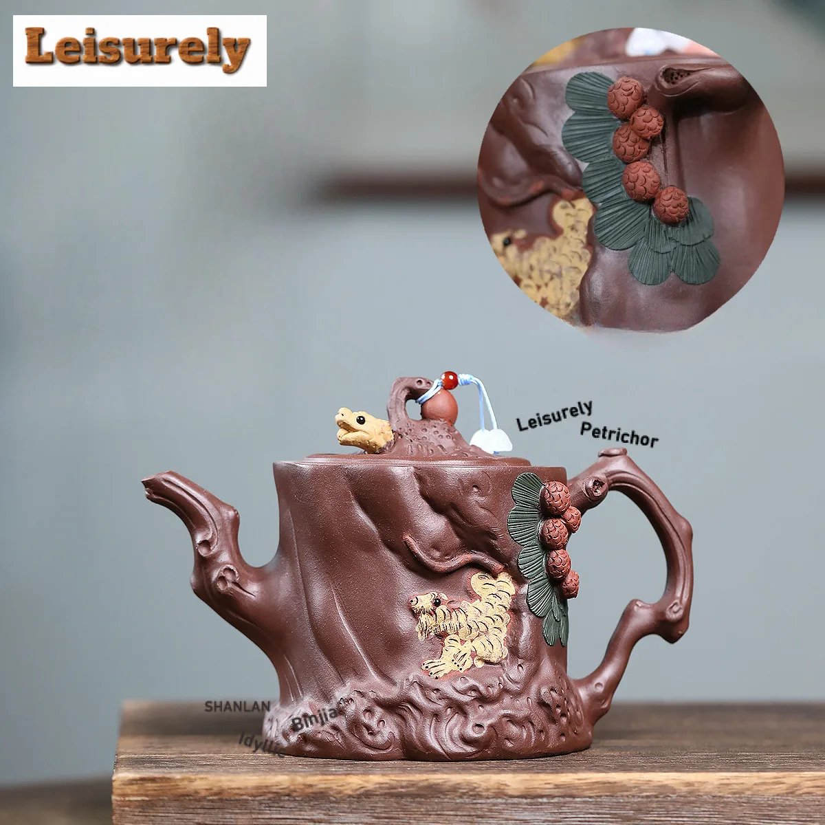 500ml Handmade Yixing Purple Clay Teapots Handmade animals pine Pot Raw Ore Purple Mud Kettle Zisha Tea Set Drinkware Decoration
500ml Handmade Yixing Purple Clay Teapots Handmade animals pine Pot Raw Ore Purple Mud Kettle Zisha Tea Set Drinkware Decoration