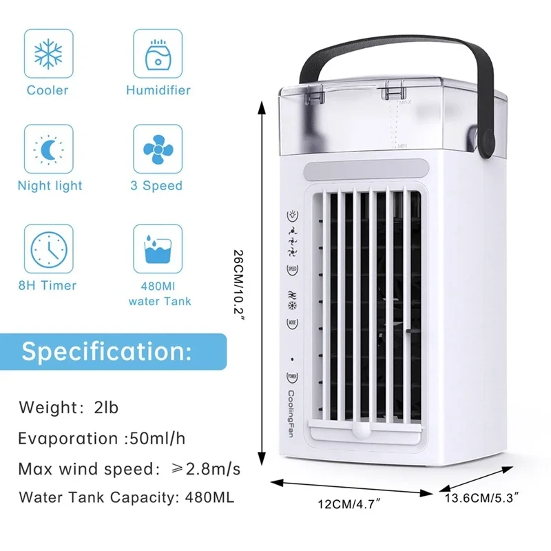 1 шт. 3 в 1 настольный воздухоохладитель и увлажнитель воздуха портативный вентилятор кондиционера с 3 скоростями вентилятора и 7 цветами светодиодной подсветки для спальни
1 шт. 3 в 1 настольный воздухоохладитель и увлажнитель воздуха портативный вентилятор кондиционера с 3 скоростями вентилятора и 7 цветами светодиодной подсветки для спальни