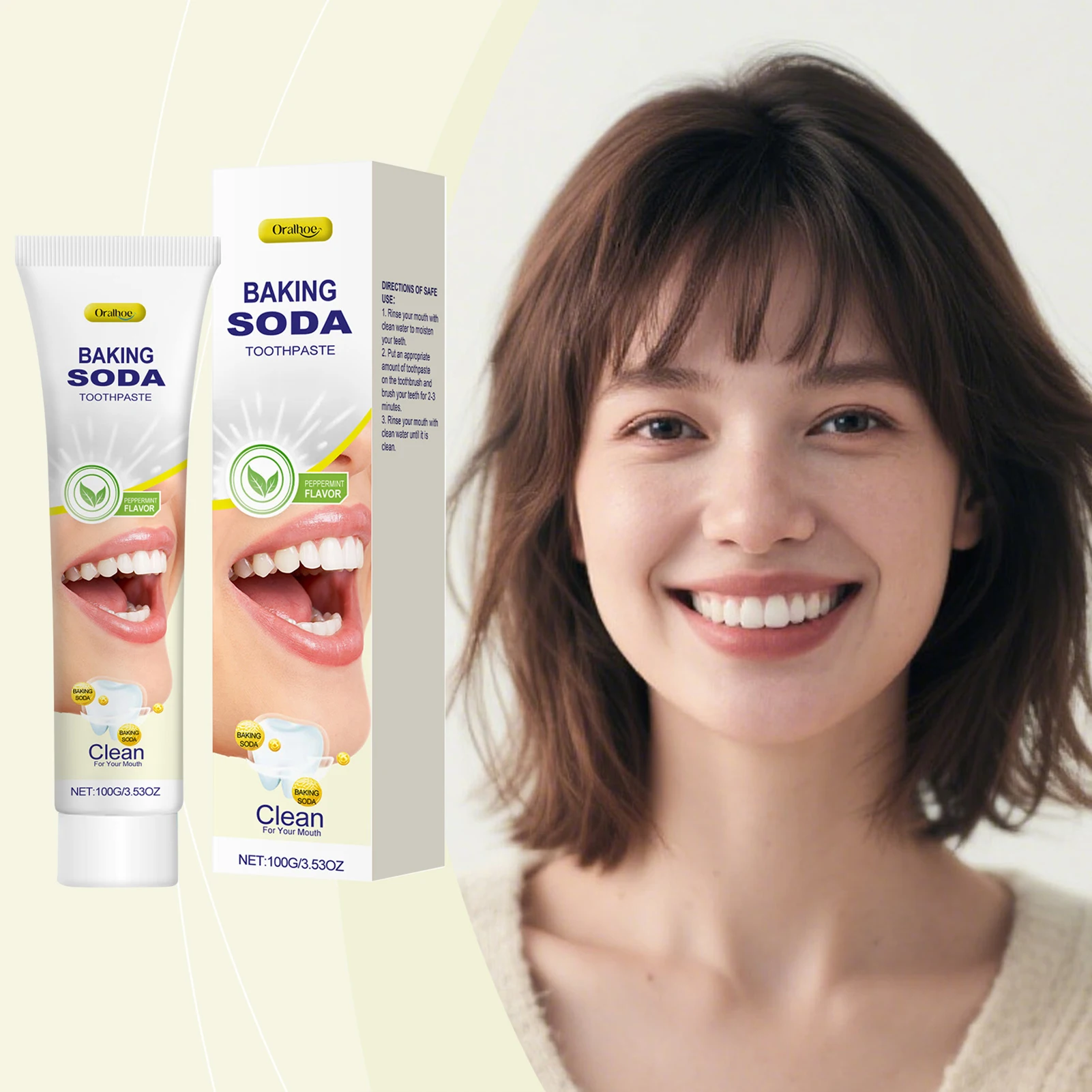 Advanced Whitening Baking Soda Toothpaste Fluoride-Free Stain Removal Tooth Whitening Toothpaste Safe For Sensitive Gums
Advanced Whitening Baking Soda Toothpaste Fluoride-Free Stain Removal Tooth Whitening Toothpaste Safe For Sensitive Gums