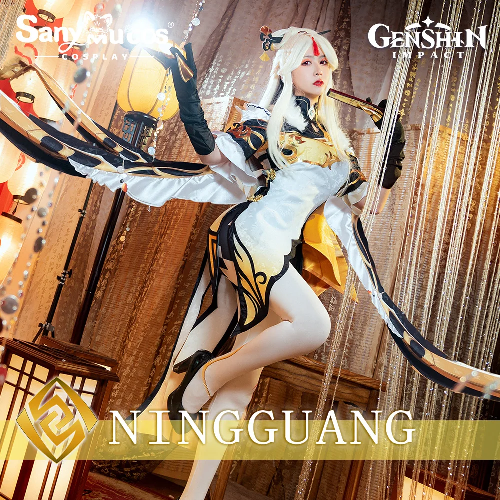 【48H To Ship】SanyMuCos Genshin Impact Ningguang Cosplay Costume Sexy Clothes Party Clothing Liyue Ningguang Wig Premium Edition
【48H To Ship】SanyMuCos Genshin Impact Ningguang Cosplay Costume Sexy Clothes Party Clothing Liyue Ningguang Wig Premium Edition