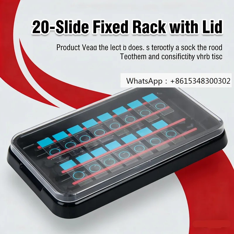 20 slide staining tray set | Special bottom design ensures safe sliding and fixation
20 slide staining tray set | Special bottom design ensures safe sliding and fixation