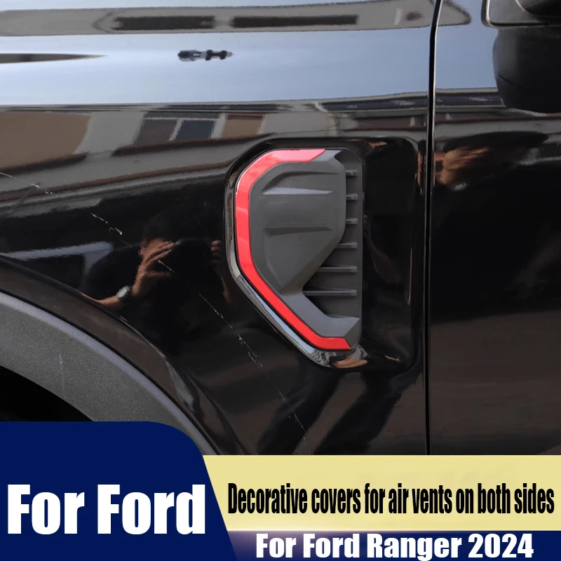 Для Ford Ranger 2024, Декоративные Чехлы для вентиляционных отверстий с обеих сторон, аксессуары для кузова автомобиля, внешнее украшение
Для Ford Ranger 2024, Декоративные Чехлы для вентиляционных отверстий с обеих сторон, аксессуары для кузова автомобиля, внешнее украшение