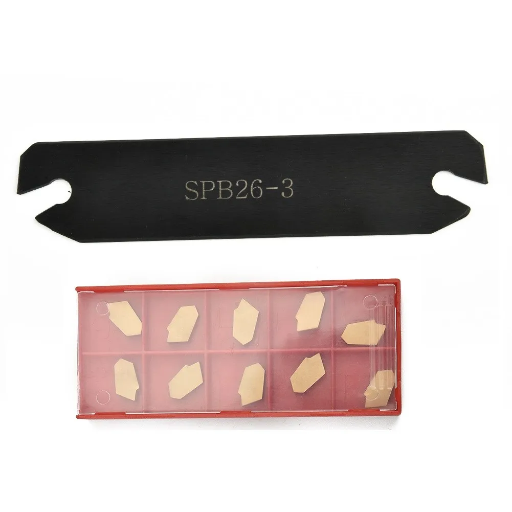 Tools Carbide insert 110mm Turning Tool 26mm Blade Coated Carbide GTN-3 SP300 SPB26-3 Thread Cutting Equipment
Tools Carbide insert 110mm Turning Tool 26mm Blade Coated Carbide GTN-3 SP300 SPB26-3 Thread Cutting Equipment