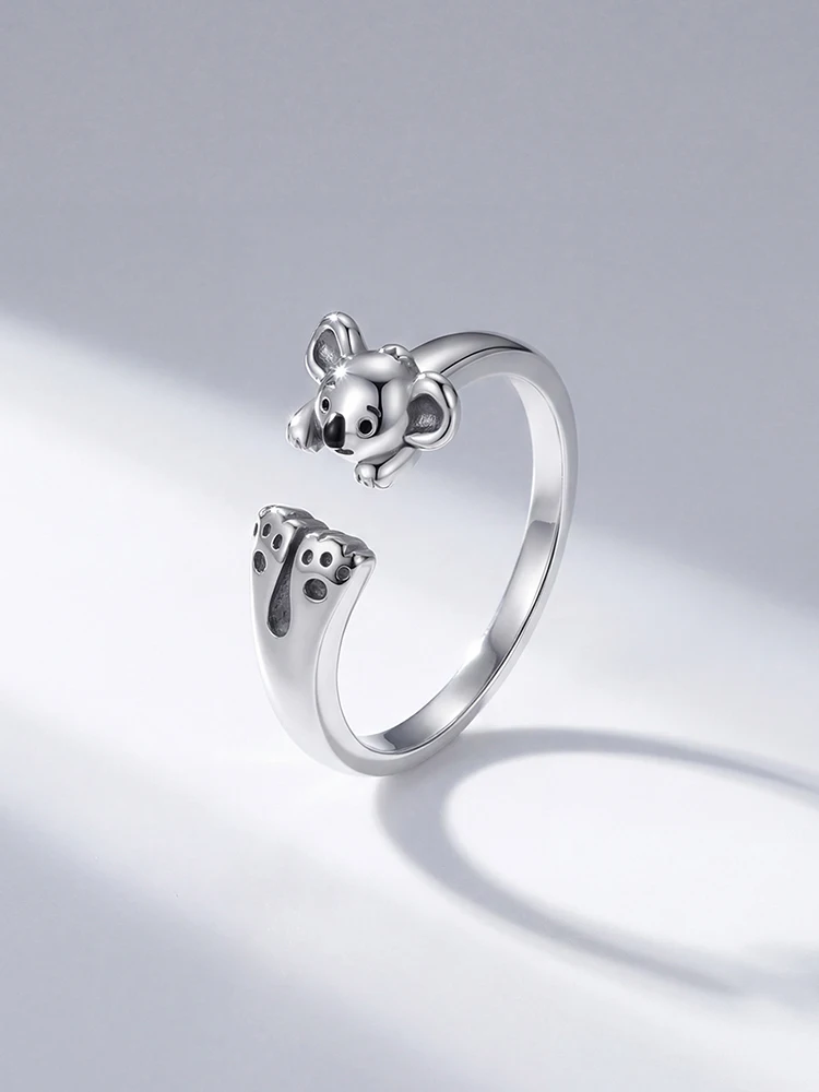 925 Sterling Silver Fashion Cute Koala Adjustable Ring For Women Anniversary Party Daily Wear Fashion Minimalism Fine Jewelry
925 Sterling Silver Fashion Cute Koala Adjustable Ring For Women Anniversary Party Daily Wear Fashion Minimalism Fine Jewelry