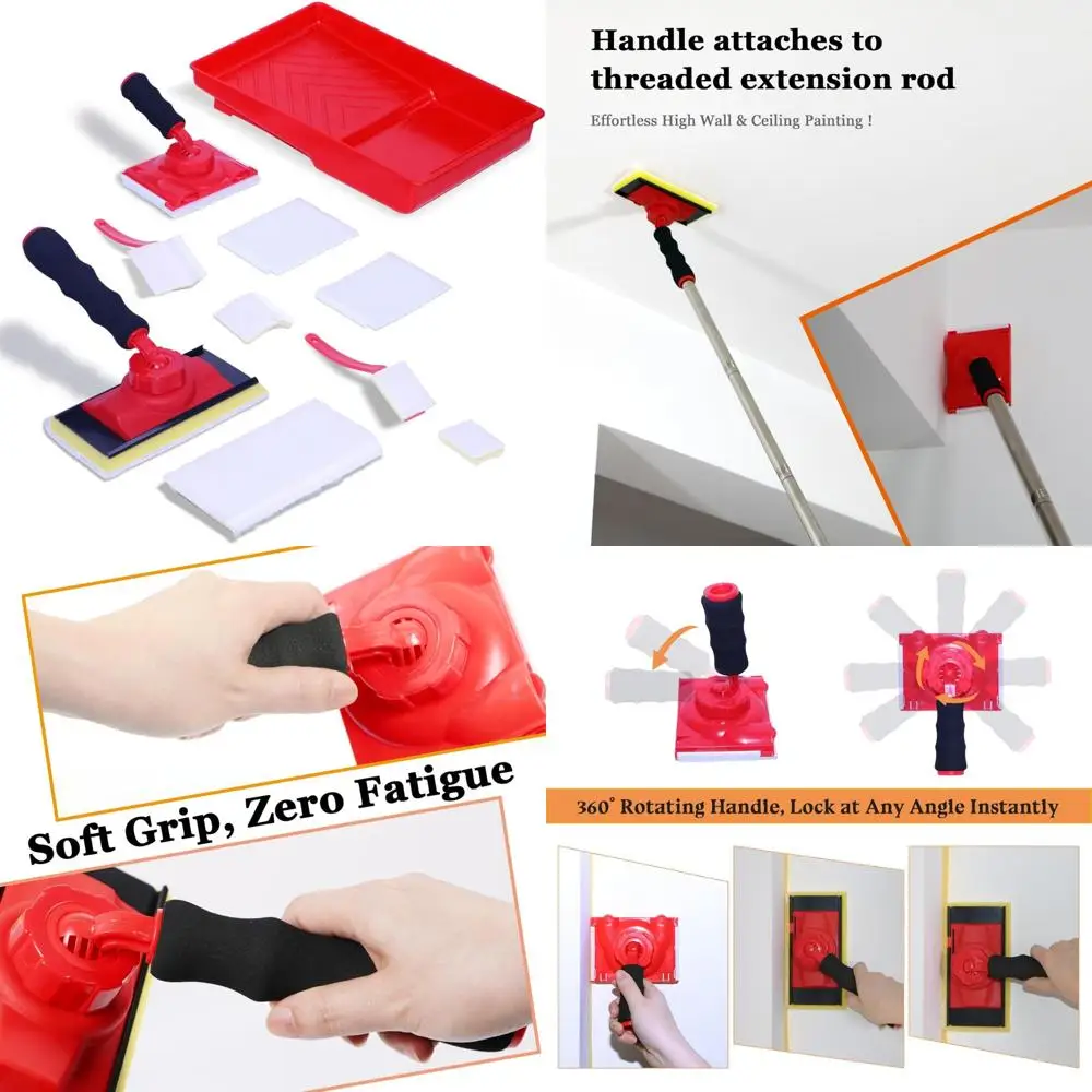 Профессиональный 7-дюймовый набор для обрезки краски — 4 накладки для обрезки (7"+4"+1"+V-уголок) с 5 стержнями, 360° ° Вращающаяся ручка и 7-дюймовый лоток для краски для
Профессиональный 7-дюймовый набор для обрезки краски — 4 накладки для обрезки (7"+4"+1"+V-уголок) с 5 стержнями, 360° ° Вращающаяся ручка и 7-дюймовый лоток для краски для