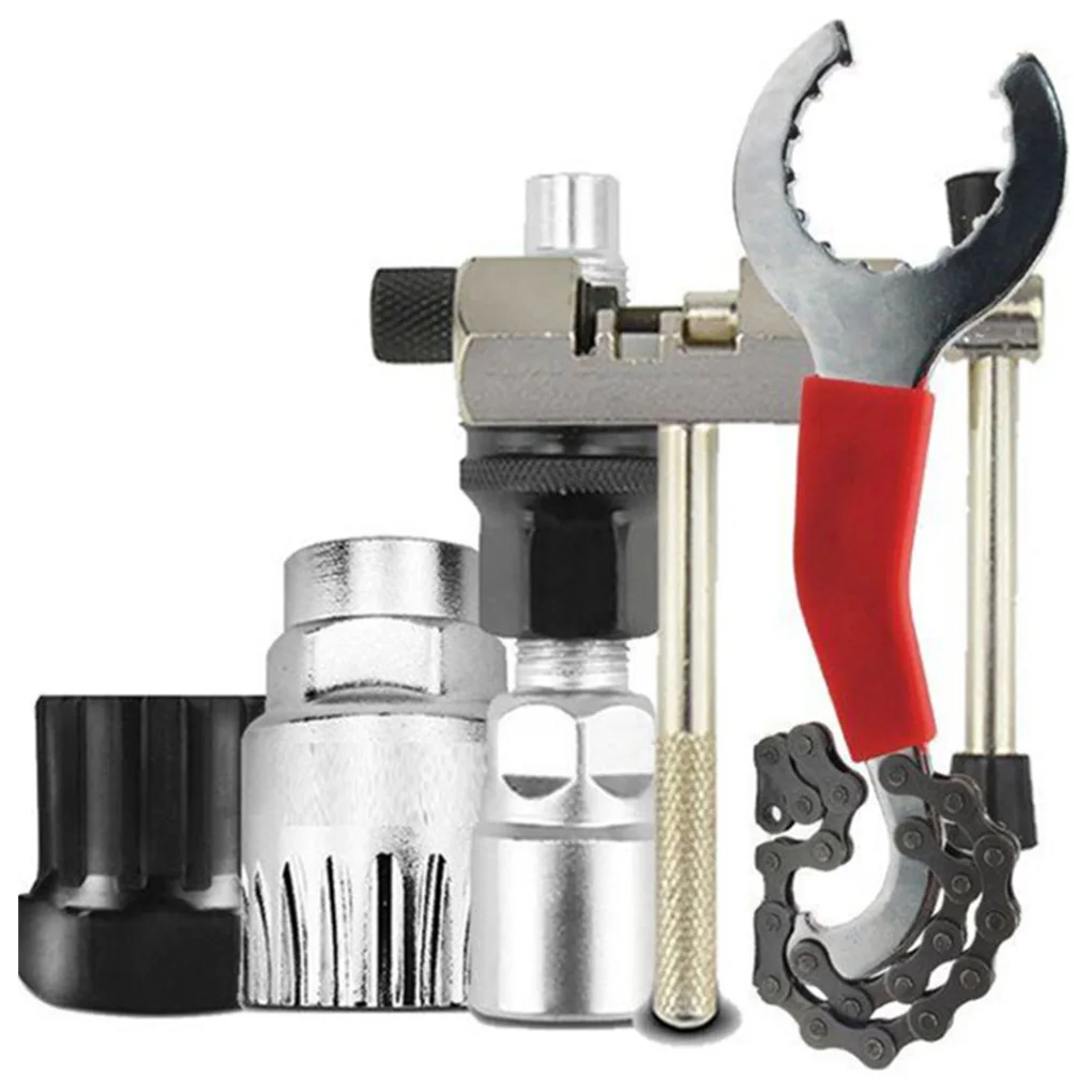 5Pcs Bicycle Repair Tools Kit Mountain Bike Chain Breaker Splitter Bracket Flywheel Remover
5Pcs Bicycle Repair Tools Kit Mountain Bike Chain Breaker Splitter Bracket Flywheel Remover