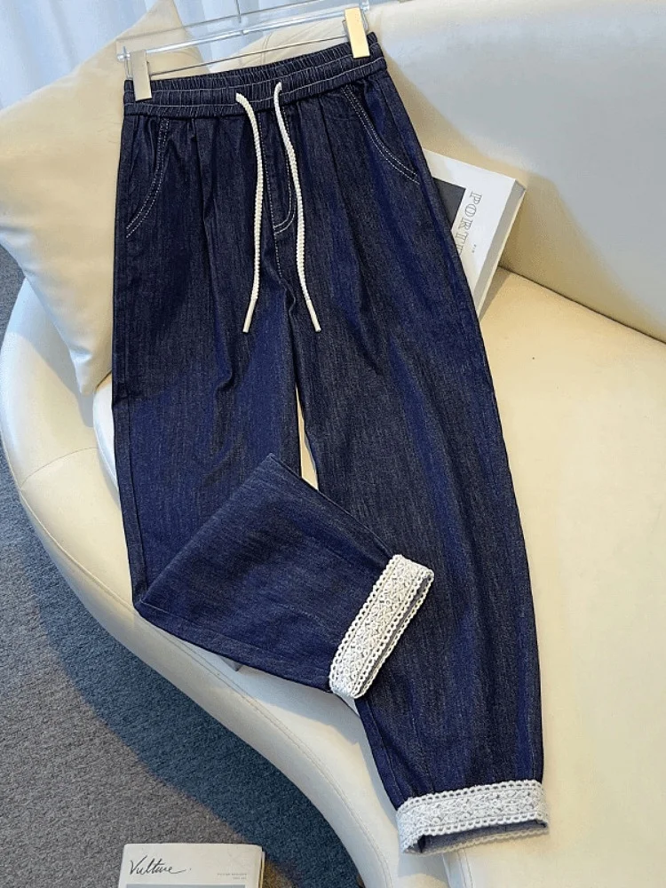 Джинсы-шаровары Deep Blue, женские, тонкие, на раннюю осень, новые, с высокой талией, облегающие, с кружевными вставками, джинсы-девятки в стиле «старый папа»
Джинсы-шаровары Deep Blue, женские, тонкие, на раннюю осень, новые, с высокой талией, облегающие, с кружевными вставками, джинсы-девятки в стиле «старый папа»