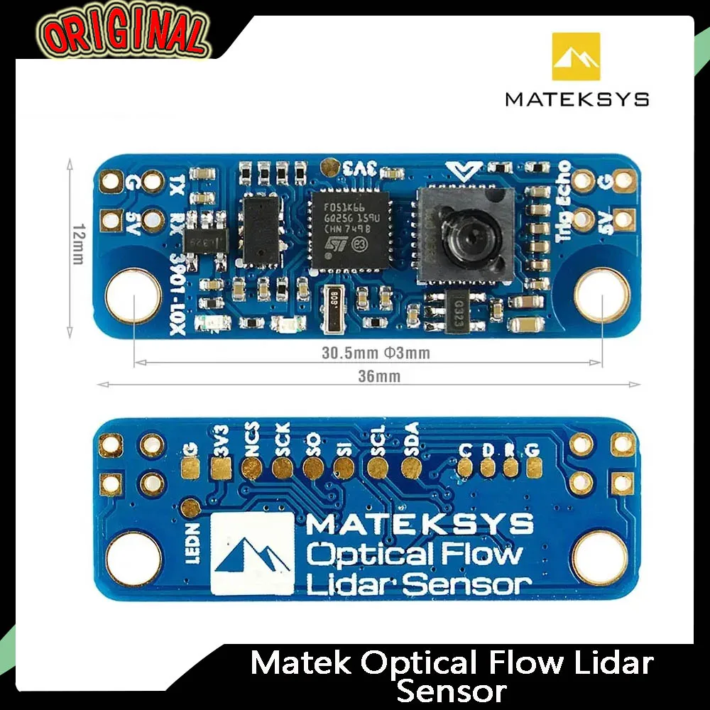 MATEKSYS 3901-L0X Модуль оптического датчика потока и LiDAR | Совместимость с INAV | Работает с F4/F7/F405 FC для гоночного дрона FPV
MATEKSYS 3901-L0X Модуль оптического датчика потока и LiDAR | Совместимость с INAV | Работает с F4/F7/F405 FC для гоночного дрона FPV