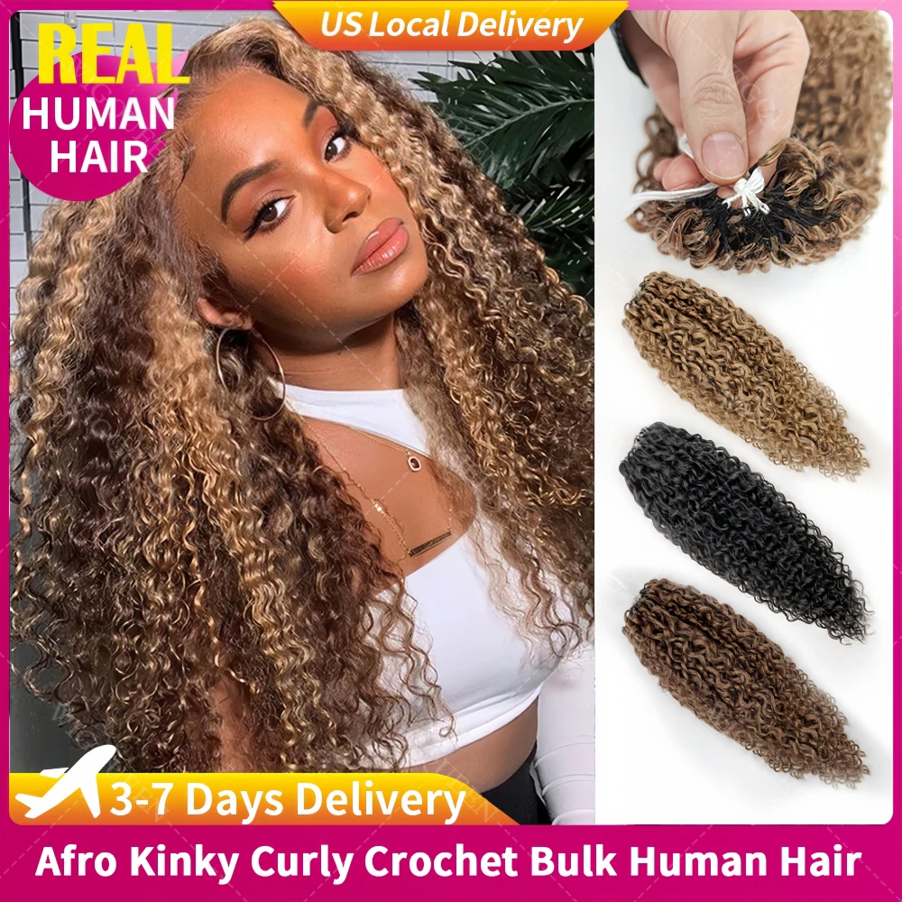 Handmade Brown Highlight Crochet Bulk Human Hair Extension 100% Real Hair for Braid Blonde Afro Kinky Curly Feather Crochet Hair
Handmade Brown Highlight Crochet Bulk Human Hair Extension 100% Real Hair for Braid Blonde Afro Kinky Curly Feather Crochet Hair