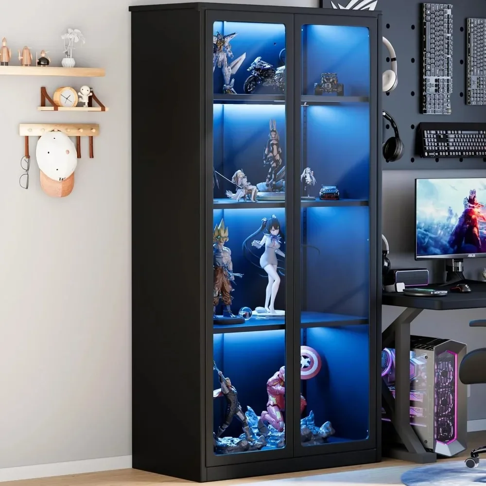 Display Cabinet with Acrylic Glass Doors Storage Cabinets with Adjustable Shelves Pantry Storage Cabinet Metal Curio Cabinet
Display Cabinet with Acrylic Glass Doors Storage Cabinets with Adjustable Shelves Pantry Storage Cabinet Metal Curio Cabinet