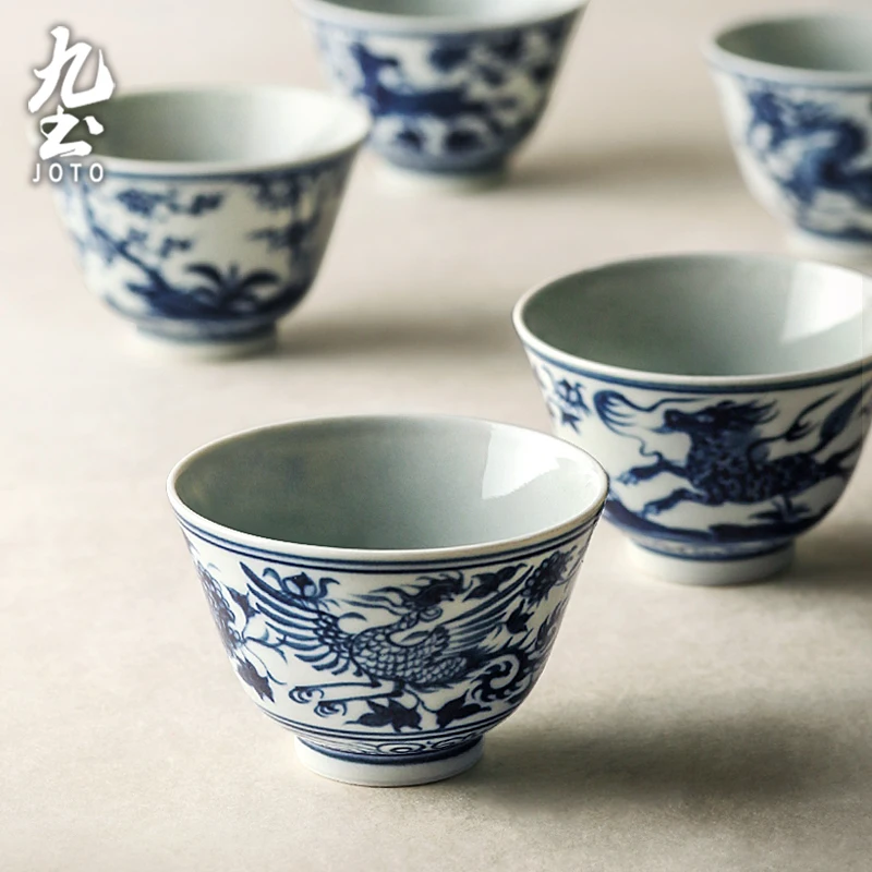 JOTO Античный сине-белый узор с медленной ручной росписью сине-белой чашкой для чая XCBR0128
JOTO Античный сине-белый узор с медленной ручной росписью сине-белой чашкой для чая XCBR0128