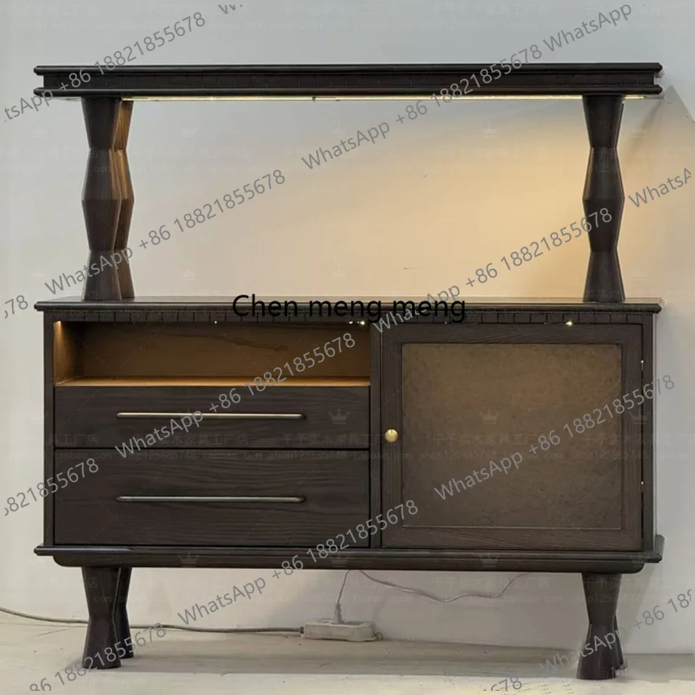 French retro solid wood dining side cabinet Middle antique locker Living room storage cabinet
French retro solid wood dining side cabinet Middle antique locker Living room storage cabinet