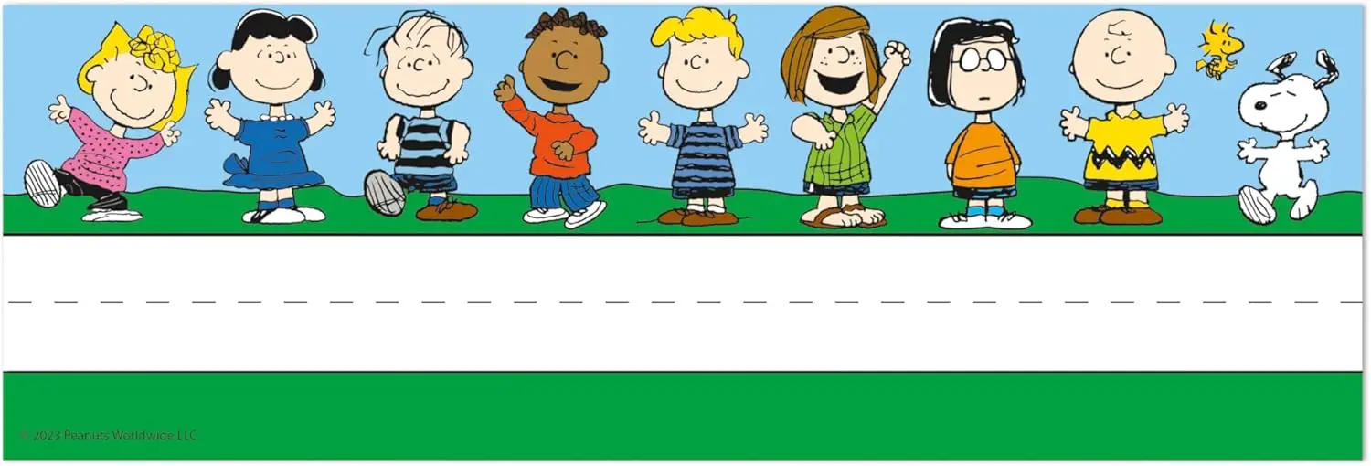 36 Peanuts Tented Nameplates for Student Desks, 9.5x6.5 Inches
36 Peanuts Tented Nameplates for Student Desks, 9.5x6.5 Inches