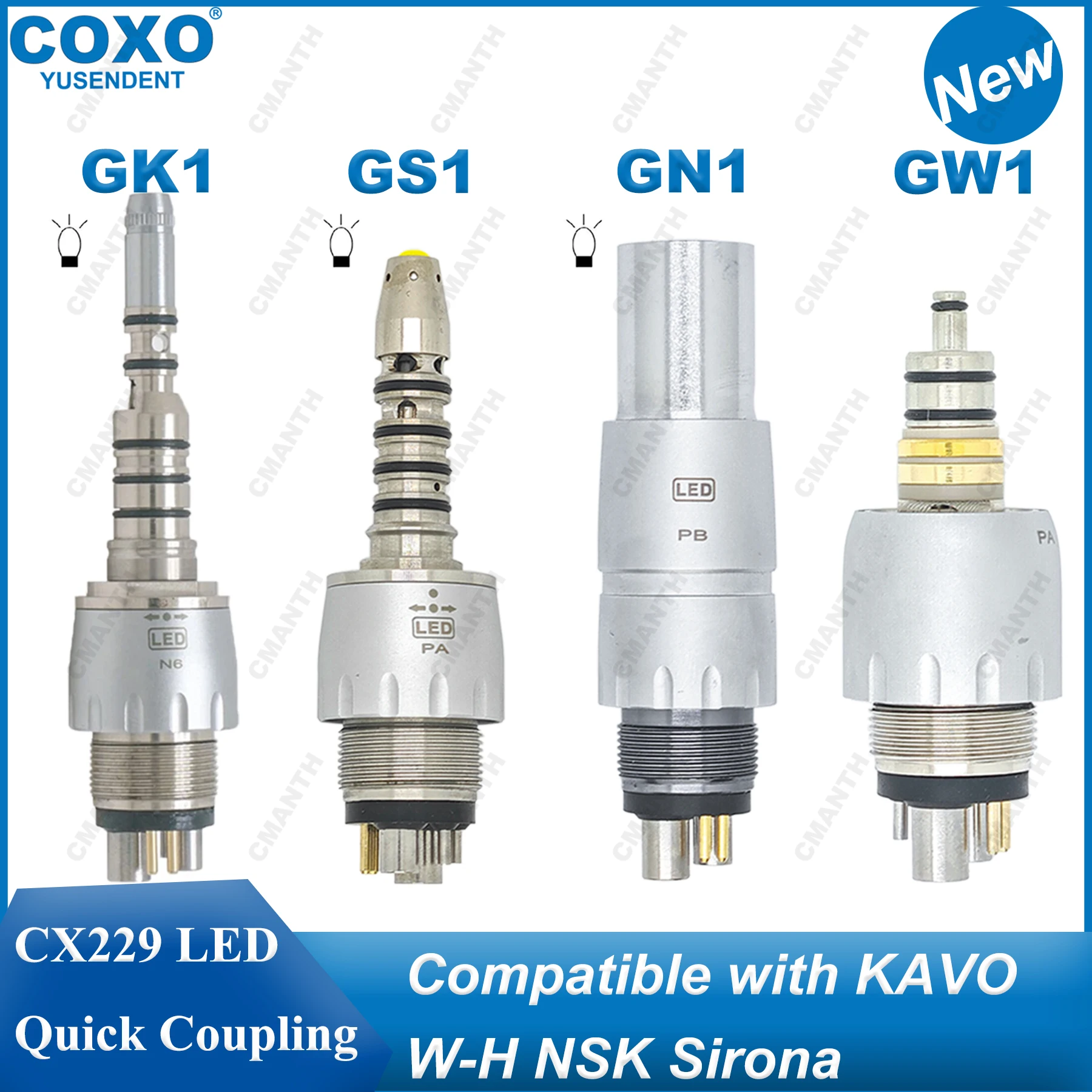 NEW COXO Dental Handpiece Coupling LED Coupler 6 Pin For High Speed Handpiece Fit KAVO NSK WH SIRONA Dentistry Accessories
NEW COXO Dental Handpiece Coupling LED Coupler 6 Pin For High Speed Handpiece Fit KAVO NSK WH SIRONA Dentistry Accessories