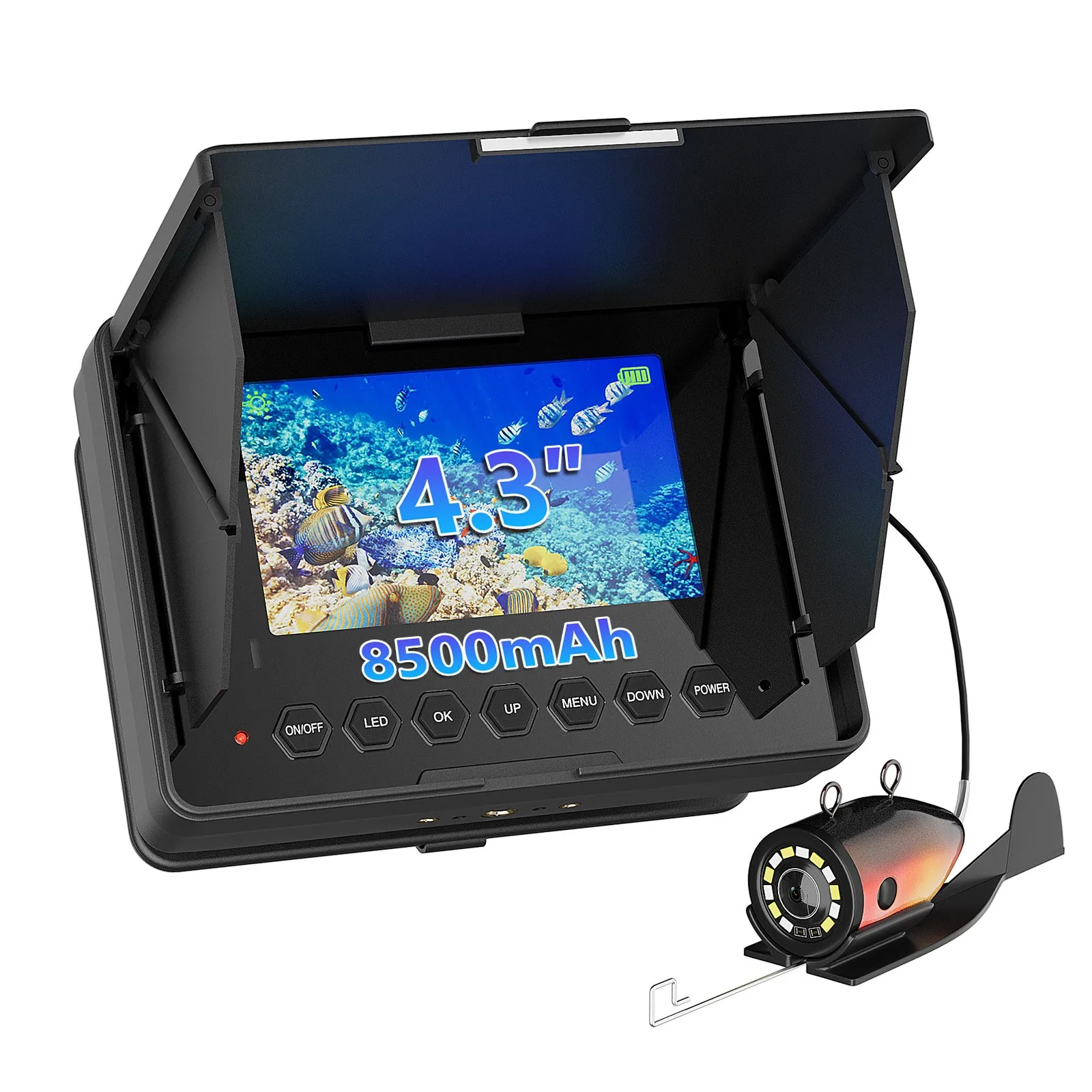 4.3" Inch 1200TVL Fish Finder Underwater Fishing Camera 6pcs White LEDs + 6pcs Infrared Lamp For Ice/Sea/River Fishing 15M/30M
4.3" Inch 1200TVL Fish Finder Underwater Fishing Camera 6pcs White LEDs + 6pcs Infrared Lamp For Ice/Sea/River Fishing 15M/30M