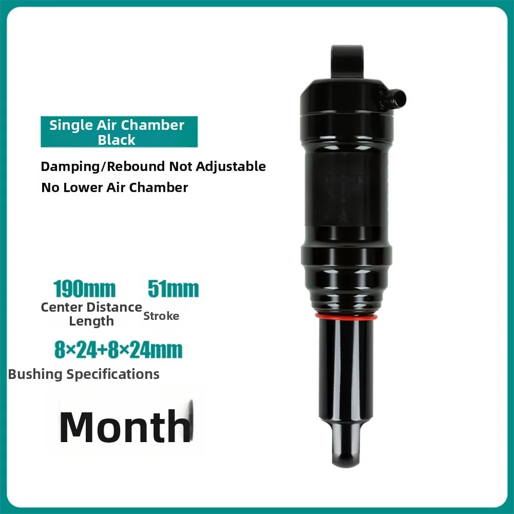 Single Air Chamber Rear Shock Absorber for Mountain Bikes 165mm 190mm 210mm Aluminum Construction No Auxiliary Chamber
Single Air Chamber Rear Shock Absorber for Mountain Bikes 165mm 190mm 210mm Aluminum Construction No Auxiliary Chamber