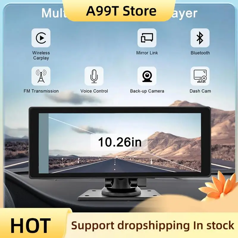A99T 2X портативная беспроводная автомобильная стереосистема Carplay с видеорегистратором — 10,26-дюймовый HD IPS-экран, Android Auto, резервная камера 1080P
A99T 2X портативная беспроводная автомобильная стереосистема Carplay с видеорегистратором — 10,26-дюймовый HD IPS-экран, Android Auto, резервная камера 1080P