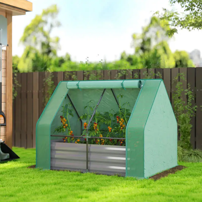 4 x 3 x 3ft Raised Garden Bed with Mini Greenhouse, Galvanized Raised Garden Bed with Cover, Green and Dark Gray
4 x 3 x 3ft Raised Garden Bed with Mini Greenhouse, Galvanized Raised Garden Bed with Cover, Green and Dark Gray