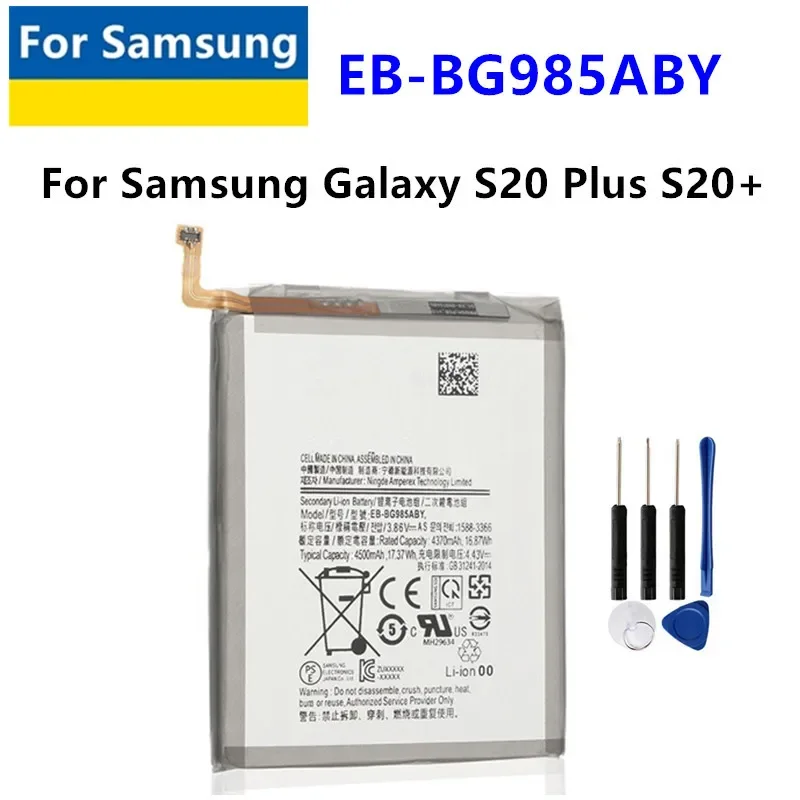 Replacement Battery EB-BG985ABY For Samsung Galaxy S20+ S20 Plus SM-G985 SM-G985F SM-G986 SM-G986F Phone Batteries 4500mAh
Replacement Battery EB-BG985ABY For Samsung Galaxy S20+ S20 Plus SM-G985 SM-G985F SM-G986 SM-G986F Phone Batteries 4500mAh