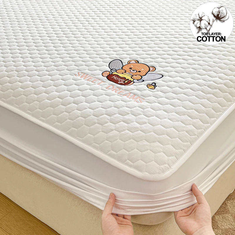 Роскошная стеганая защита для матраса с вышивкой медового горшка, чехол для матраса - антибактериальный, дышащий, для уютного сна
Роскошная стеганая защита для матраса с вышивкой медового горшка, чехол для матраса - антибактериальный, дышащий, для уютного сна