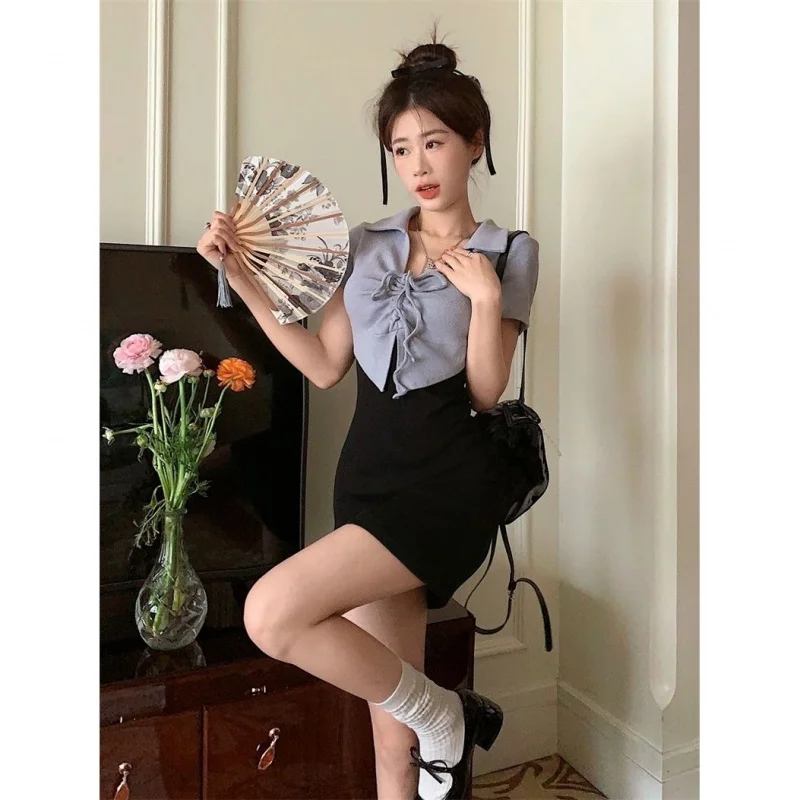 2025Summer French Style Socialite Collar Dress Hot Girl Temperament Split Two-Piece Lace-up Skirt
2025Summer French Style Socialite Collar Dress Hot Girl Temperament Split Two-Piece Lace-up Skirt