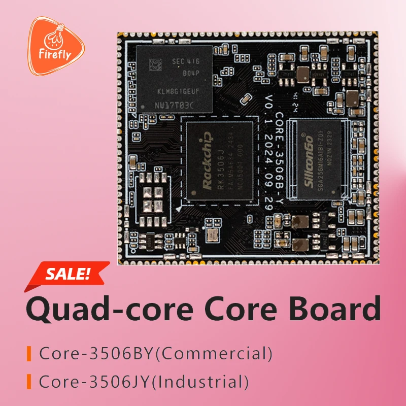 UCore-3506JY Industrial Core Board Stamp Hole Low-power Low-latency PLC Gateway Rockchip RK3506J
UCore-3506JY Industrial Core Board Stamp Hole Low-power Low-latency PLC Gateway Rockchip RK3506J