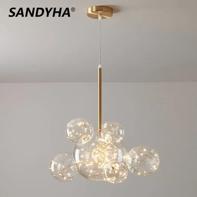 SANDYHA Modern Glass Chandelier Living Room Decor Home Babysbreath Pendant Lights Bedroom Led Lamps Dining Table Light Fixture
SANDYHA Modern Glass Chandelier Living Room Decor Home Babysbreath Pendant Lights Bedroom Led Lamps Dining Table Light Fixture