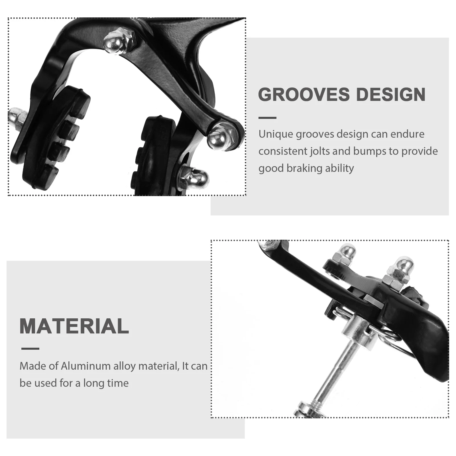 2pcs Bicycle Brake Calipers Replacement Bike Brakes Aluminum Alloy Black Strong Sturdy Structure Angled Grooves Mud Water
2pcs Bicycle Brake Calipers Replacement Bike Brakes Aluminum Alloy Black Strong Sturdy Structure Angled Grooves Mud Water