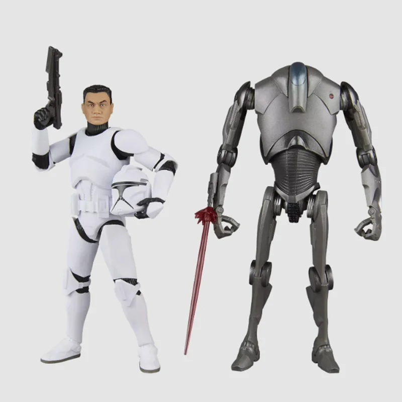 Star Wars The Black Series Star Wars: Attack Of The Clones Phase I Clone Trooper & Super Battle Droid Action Figure Collect Toy
Star Wars The Black Series Star Wars: Attack Of The Clones Phase I Clone Trooper & Super Battle Droid Action Figure Collect Toy
