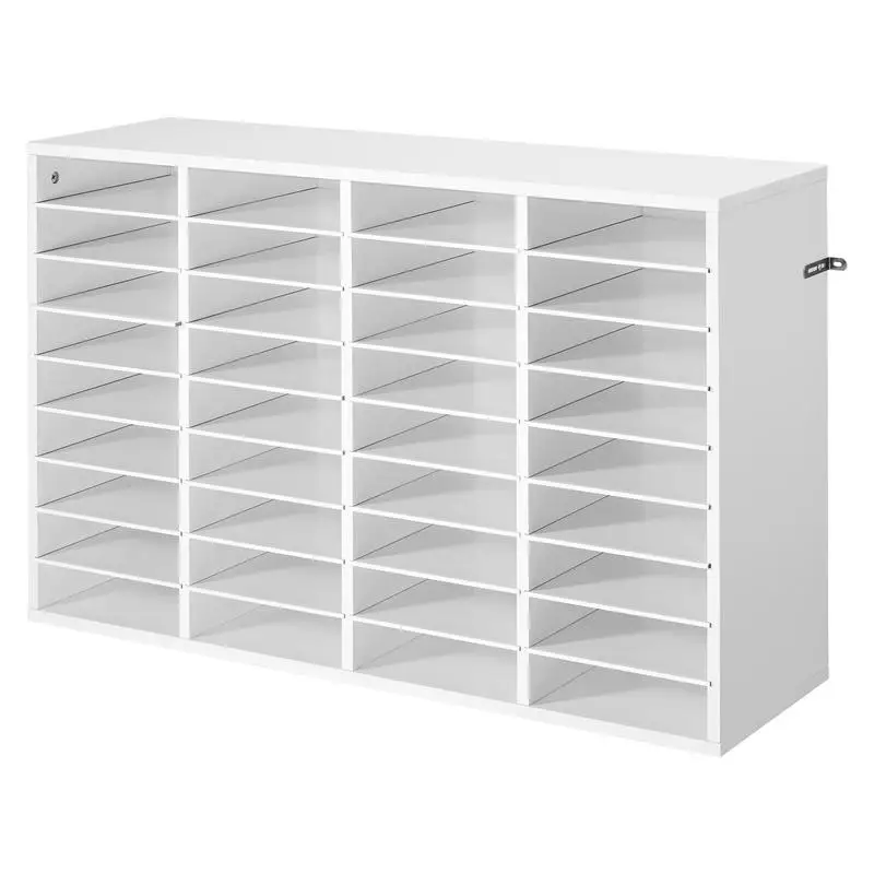 Literature Organizer, 36 Compartments Office Mailbox with Detachable Shelves, Wooden Mailbox Sorter with Particle Board, Countertop Office Home Storage Organizer for File, Document, Paper, White
Literature Organizer, 36 Compartments Office Mailbox with Detachable Shelves, Wooden Mailbox Sorter with Particle Board, Countertop Office Home Storage Organizer for File, Document, Paper, White